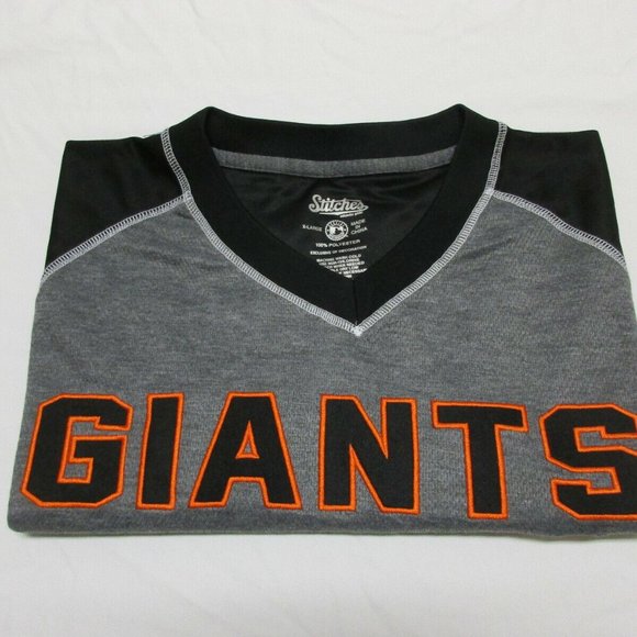 Stitches San Francisco Giants MLB Shirt Men's Size XL Gray Black - Picture 7 of 7